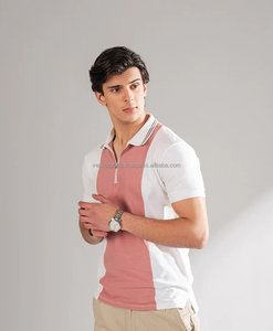 Algodón transpirable de primera calidad para hombre para Polo Estampado de panel multicolor Logotipo personalizado Verano suave Cómodo Manga corta Sólido - Product Image 3