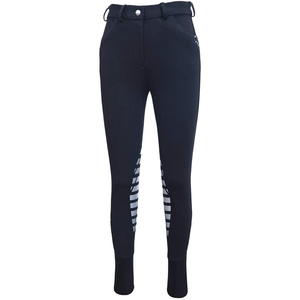 Pantalones de equitación de cintura alta para mujer, elásticos, de tela de spandex/poliéster, con bloques de color, agarre en la rodilla, tejido de punto de 220 g - Product Image 6
