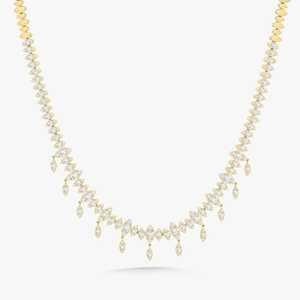 Lab Grown Diamond <b>Choker</b> Necklaces Pave Dangle Drop Marquise Shape Classic Elegant Luxury Jewelry 14K 18k Solid Gold 925 <b>Silver</b> - Product Image 1