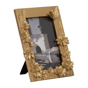 Cadre photo rectangulaire en métal doré de haute qualité avec incrustation de perles, décoration murale décorative, design vertical, décoration intérieure pour la maison et l'hôtel - Product Image 3