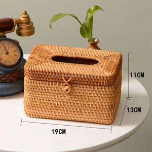 กล่องใส่กระดาษทิชชูหวายรักษ์โลก ที่ใส่กระดาษทิชชูแบบสานธรรมชาติ สำหรับใช้ในบ้าน โรงแรม สปา โต๊ะอาหาร ผลิตในเวียดนาม - Product Image 6