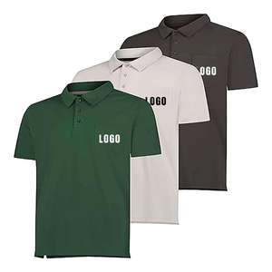 เสื้อโปโลถักไหมพรมสีพื้นเรียบง่าย สไตล์พื้นฐาน กระดุมติด ผ้าฝ้าย 100% แขนสั้น เสื้อสเวตเตอร์ผู้ชาย - Product Image 6