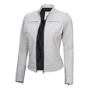 Chaqueta de Cuero Transpirable de Alta Calidad para Mujer, con Logotipo, Nuevo Modelo, Estilo Casual, Cierre de Cremallera, Forro de Algodón, Ropa de Invierno al por Mayor - Product Image 2