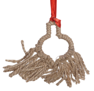 Adorno Navideño Moderno con Forma de Corazón, Alfombras de Mimbre Hechas a Mano con Diseño Personalizado de Fábrica, Decoración Interior y Exterior Duradera e Impermeable - Product Image 2