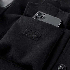 Chaqueta Bomber Táctica Techwear para Hombre, Estilo Urbano Cyberpunk con Parches y Mangas de Cuero, Chaqueta Varsity Hip Hop Cortavientos - Product Image 5