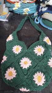 Handmade Cotton Crochet <b>Bag</b> Eco Friendly Women Tote <b>Bag</b> <b>Boho</b> Knitted Market Shopping <b>Bag</b> - Product Image 4