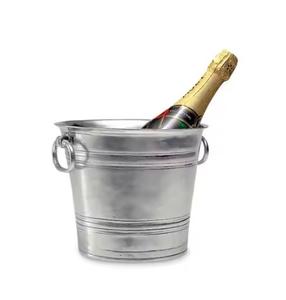 Seau à glace en métal martelé personnalisable, bacs à boissons exquis en acier inoxydable pour champagne, hôtels, restaurants et fêtes - Product Image 4