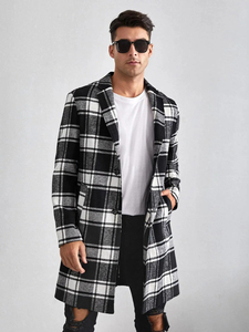 Abrigo Largo de Lana Vintage para Hombre, Clásico de Invierno, Diseño de Logotipo Personalizado de Fábrica OEM, Abrigo de Algodón Auténtico - Product Image 5