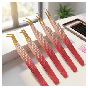 Salon Grade <b>Lash</b> Tweezers Fiber Tip Eyelash Tweezer Volume Fan and Classic <b>Lash</b> Tool Eyelash Extension Tweezer stainless steel - Product Image 5