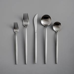 Classic Super Stainless Steel Flatware Set High <b>Mirror</b> Polish Rust Resistant Wedding Occasion Metal Cutlery - Product Image 2
