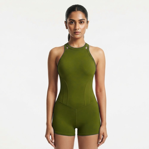Traje de Baño de Una Pieza para Mujer de la Mejor Calidad 2027, con Diseño Estampado y Logotipo Frontal - Product Image 1