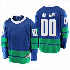 Maillot de hockey sur glace imprimé par transfert thermique, polyester respirant 320g, nom d'équipe personnalisé, logo avant unisexe, manches courtes, col en V pour adulte - Product Image 4