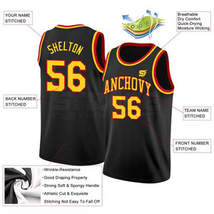 Maillot de basketball personnalisé respirant, anti-humidité, écologique, léger, flexible pour mouvements athlétiques - Product Image 5