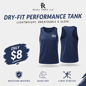 Camiseta Deportiva para Hombre, Personalizada con Logotipo, Camiseta de Tirantes para Correr, Ligera, de Algodón y Poliéster, para Gimnasio y Entrenamiento - Product Image 1