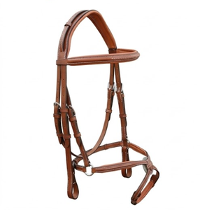 Brida de Cuero Acolchada Personalizada con Narquileros de Figura y Flash, Equipo Ecuestre Premium Modelo Inglés Vt-1194 de TAK Equestrian - Product Image 2