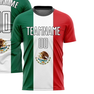 Maillot de football rouge, blanc et vert pour homme, manches courtes, léger, respirant, pour l'entraînement sportif et les tenues d'équipe - Product Image 3