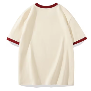 Best Selling Men's O-Neck Knitted Blank T-Shirt 100% Cotton Short Sleeve Solid Eco-Friendly Quick Dry Breathable Loose Fit 180g - Product Image 2