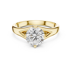 Bague de fiançailles solitaire en or jaune 14 carats Luminara Eterna Glow avec diamant classique éclatant pour un anniversaire - Product Image 1