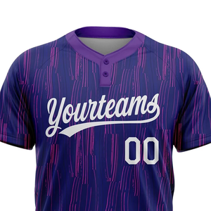 Chemises d'uniforme de softball personnalisées de haute qualité avec logo d'équipe, respirantes, à deux boutons, 100 % polyester, impression par transfert thermique, grandes tailles - Product Image 3
