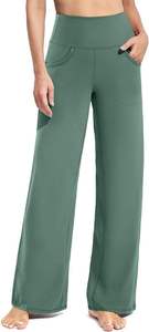 Wholesale <b>Women</b> Workout Outfit Fitness <b>Flared</b> <b>Leggings</b> Moisture Wicking High-Waisted Four-Way Stretch Eco-Friendly Extra Leg - Product Image 4
