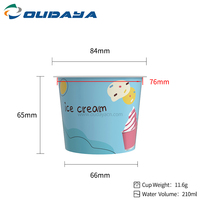 Personalizado IML 210ml 200g pequeño plástico PP helado duro Parfait taza bañera contenedor