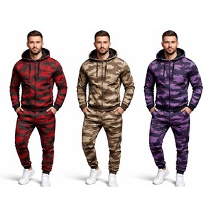Best Hot Selling High Quality Tracksuits Camo Printing Customized Your Own Brand Logo Men Tracksuits - Product Image 1