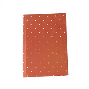 Wholesale Hot Selling Maroon Color Tiny Handmade Cotton Paper Creaminess Dotts Printed Hardcover Notebook - Product Image 1