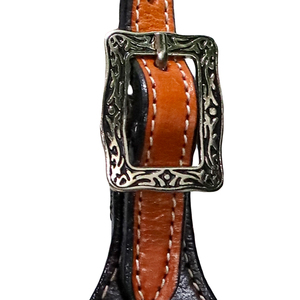 Manaal Enterprises Western Genuine Leather Horse <b>Riding</b> <b>Chaps</b> with Beaded Inlay Adjustable Buckle Closure Standard Pocket - Product Image 2