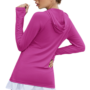 Sudadera de pesca de calidad superior con capucha, de poliéster, transpirable y agradable al tacto para mujer. - Product Image 2