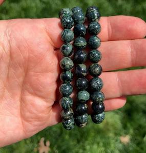 Natural Kambaba Jasper <b>Bracelet</b> Green Jasper <b>Beaded</b> <b>Bracelet</b> For Healing Reiki Energy Jewelry Wholesale 8mm - Product Image 6