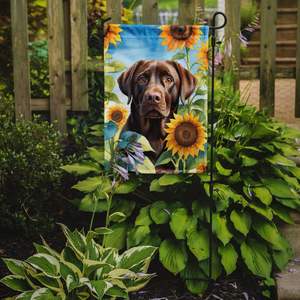 Labrador Retriever Sunflowers <b>Garden</b> <b>Flag</b> Multicolor Mailbox Decorative Yard Banner Patio Artwork for Flower Beds Small Size - Product Image 2