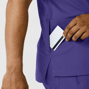 Casual Short Sleeved Woven Gradient Cardigan Scrub Uniform <b>Set</b> Nursing Work Clothes Neck Jacket <b>Doctor</b> Breathable Uniform - Product Image 4