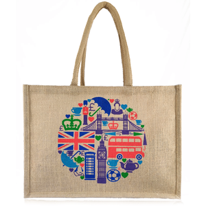 Reusable Eco-Friendly Jute Tote <b>Bag</b> with <b>Long</b> Rope Handle | Secure Zipper Closure | Custom Logo Printing for Promotional Bulk - Product Image 5