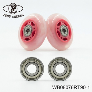 Ice Hockey <b>Wheels</b> Polyurethane WB08076RT90-1 Durable Solid Red YEOU CHERNG - Product Image 3