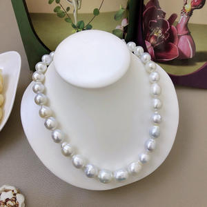 Manufacturer Wholesale 5-6mm Natural Pearl <b>Necklace</b> in <b>Candy</b> Colors with Glossy Leather Fashionable Matching Gift Box Included - Product Image 1