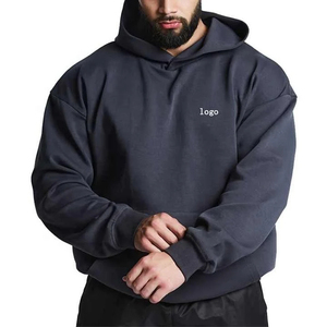 100% Cotton Plain Pullover Custom Printed Men's Oversized Pullover Hoodie Design Stand <b>Thick</b> <b>Fleece</b> Baggy for Winter - Product Image 5