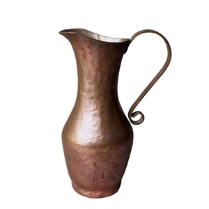 Jarra de Agua de Cobre Vintage con Textura Martillada y Asa de Latón, para Hogar, Bodas, Hoteles, Jarra de Cobre - Product Image 6
