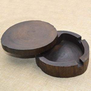 Handmade Classic American Style Wooden Tabletop Cigar <b>Ashtray</b> Eco-Friendly Smoking Holder Decorative New Design Customized Shape - Product Image 1