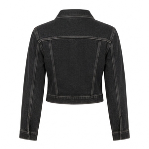 Veste en jean imprimée en coton à séchage rapide, prix compétitif, style décontracté urbain, veste en jean personnalisable pour femme - Product Image 2