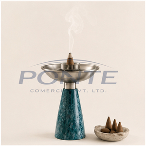 Quemador de Bakhoor Árabe de Lujo con Acabado Plateado, Mabkhara Artesanal de Resina y Metal para Incienso Oud, Decoración Elegante para el Hogar - Product Image 4