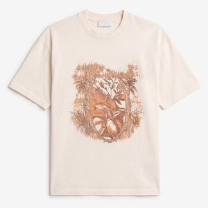 Nuevas camisetas beige para hombre RTS Custom DTF Logo, de alta calidad, de algodón y poliéster, transpirables, estilo streetwear informal para hombre. - Product Image 1