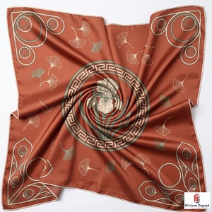 High Quality Printed Short <b>Scarf</b> Fabric Custom Design OEM ODM Private Label Textile Manufacturer Fashion Accessories Wholesale - Product Image 3