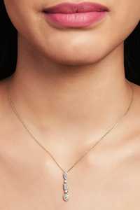Three Shape Diamond Pendant <b>Necklace</b> Pave Cluster Set Solitaire Everyday Tiny Cable <b>Chain</b> Layering Jewelry 14K 18K Solid Gold - Product Image 4