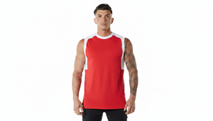 เสื้อกล้ามออกกำลังกายผู้ชายคุณภาพสูง แบบรัดรูป ทรงเข้ารูป พร้อมโลโก้สั่งทำพิเศษ ผ้าไม่เป็นขุย แห้งเร็ว ระบายอากาศดี เป็นมิตรต่อสิ่งแวดล้อม - Product Image 5