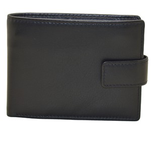 Men's Genuine Leather Bifold <b>Wallet</b> Snap Closure Minimalist Style Black Short <b>Wallet</b> Daily Use - Product Image 2