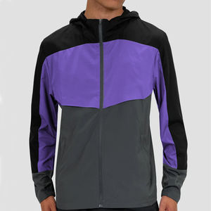 Chaqueta Cortavientos con Capucha para Hombre, Impermeable, Transpirable, de Secado Rápido, Informal, para Exteriores, con Cierre Frontal, Corte Regular, Tejido de Poliéster - Product Image 3