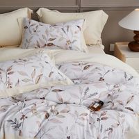Tissu en lin et coton pour ensemble de literie double de luxe avec couverture matelassée, housse de couette, tissage uni, linge de lit en coton pour la maison et l'hôtel