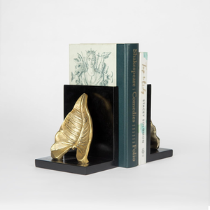 Handmade <b>Leaf</b> Bookend Decorative Holder Stylish <b>Book</b> Organizer for Study Room Office and Living Room Decor - Product Image 4