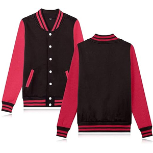 ผู้ผลิตเสื้อแจ็คเก็ตเบสบอลแบบวิทยาลัย ปักโลโก้ แขนหนัง ตัวเสื้อทำจากผ้าขนสัตว์ สำหรับผู้ชาย แบบสั่งทำพิเศษ - Product Image 5