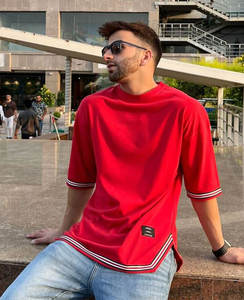 เสื้อยืดสำหรับผู้ชายผ้าฝ้าย100% คอกลมแขนสั้นเปล่าขนาดพลัสไซส์ - Product Image 3